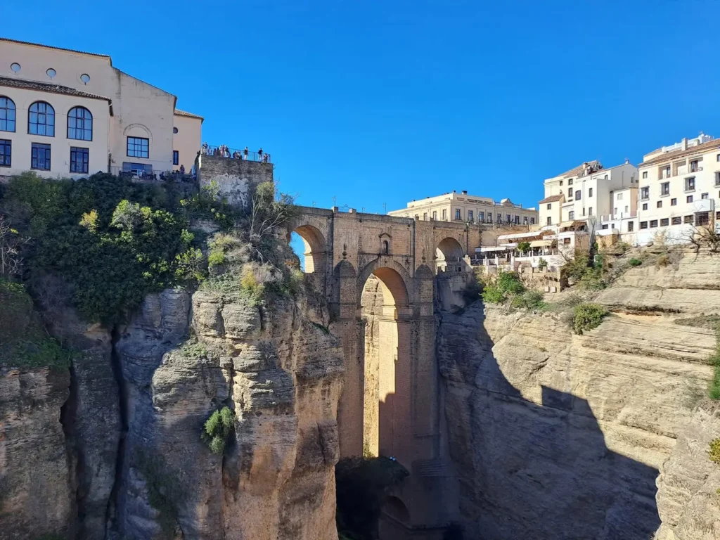 The old bridge and white houses of Ronda above the gorge